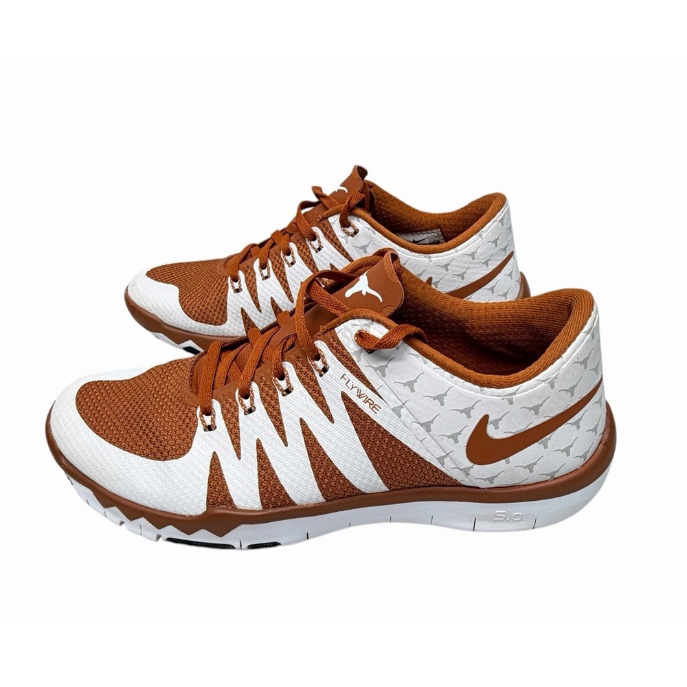 Nike Free Flywire 5.0 Texas Longhorns Shoes Men's Size 7.5 Training 723939-800